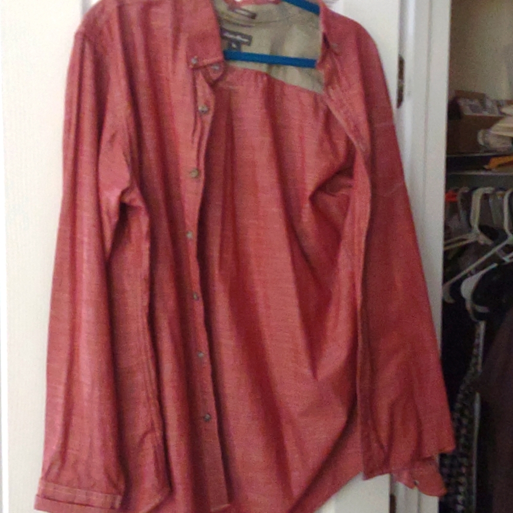 Eddie Bauer Button Down Berry Color  Shirt